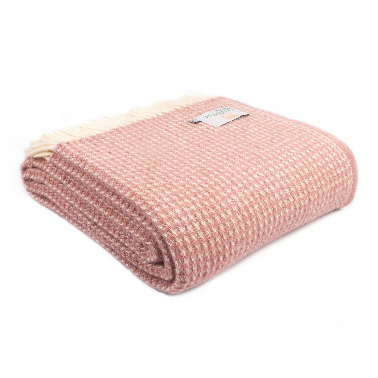 Dusky Pink Waffle Large Blanket