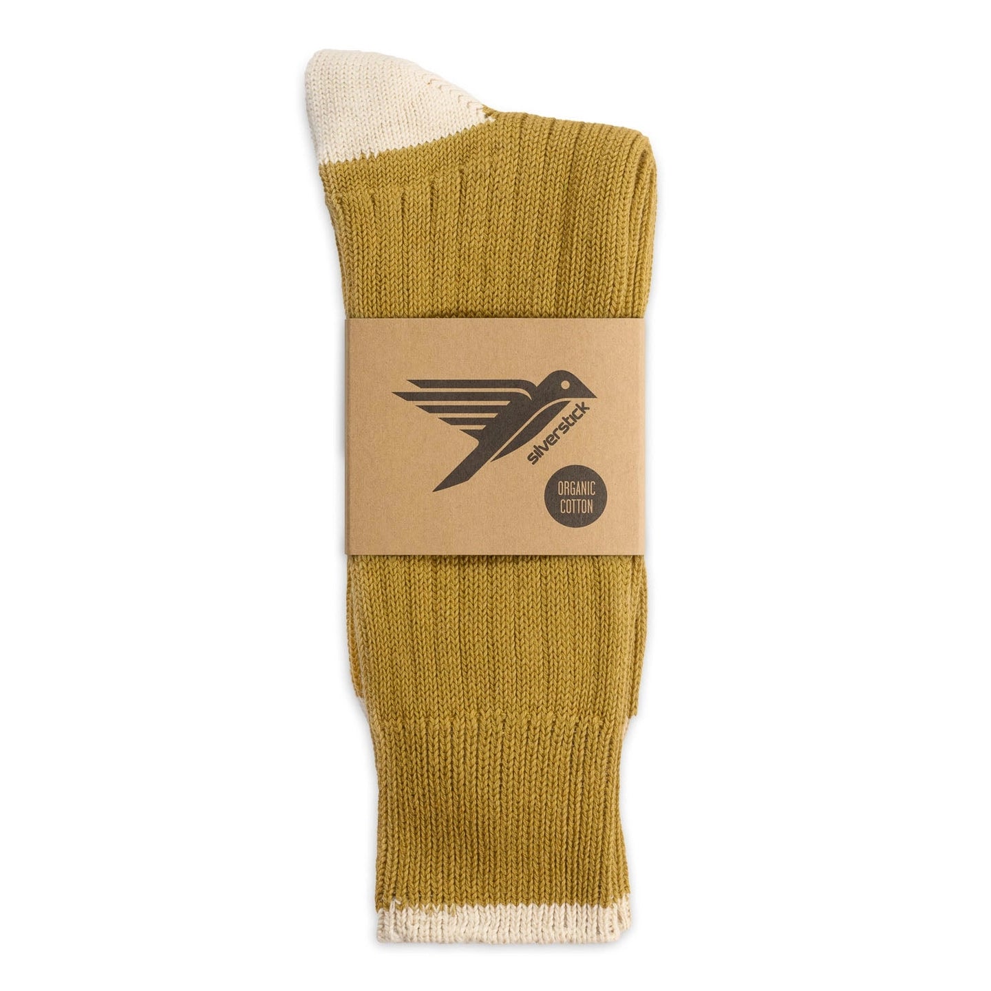 Silverstick Organic Cotton Socks, Mustard - UK 8-10