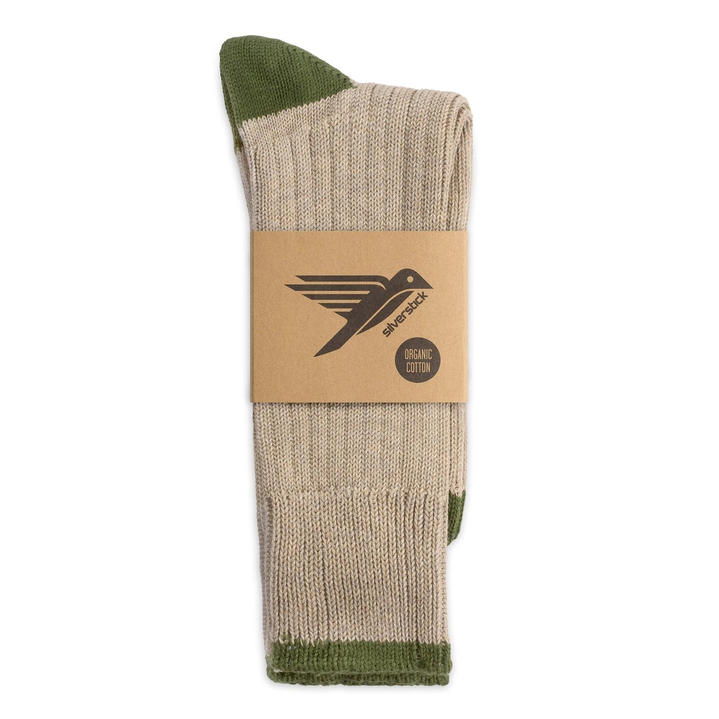 Silverstick Organic Cotton Socks, Cream - UK 8-10