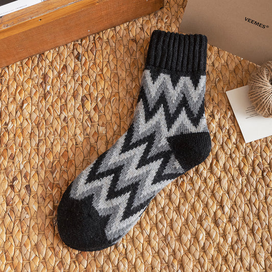 Men’s Vintage Winter Socks - Monochrome