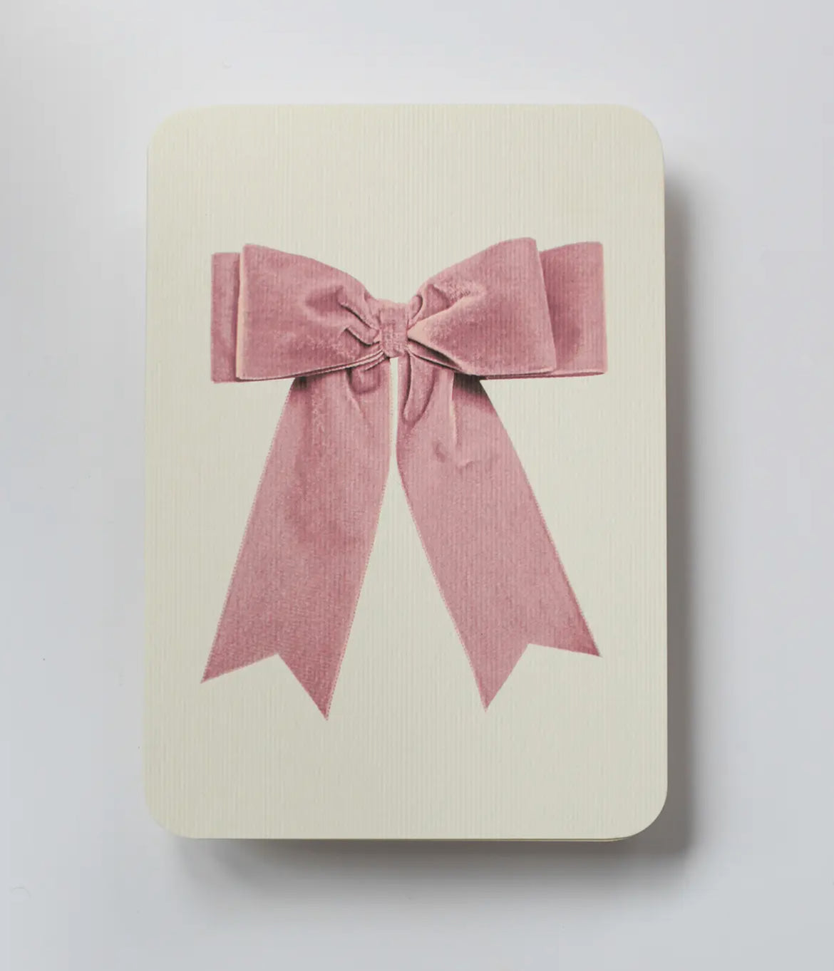 Pink Velvet Bow Greeting Card