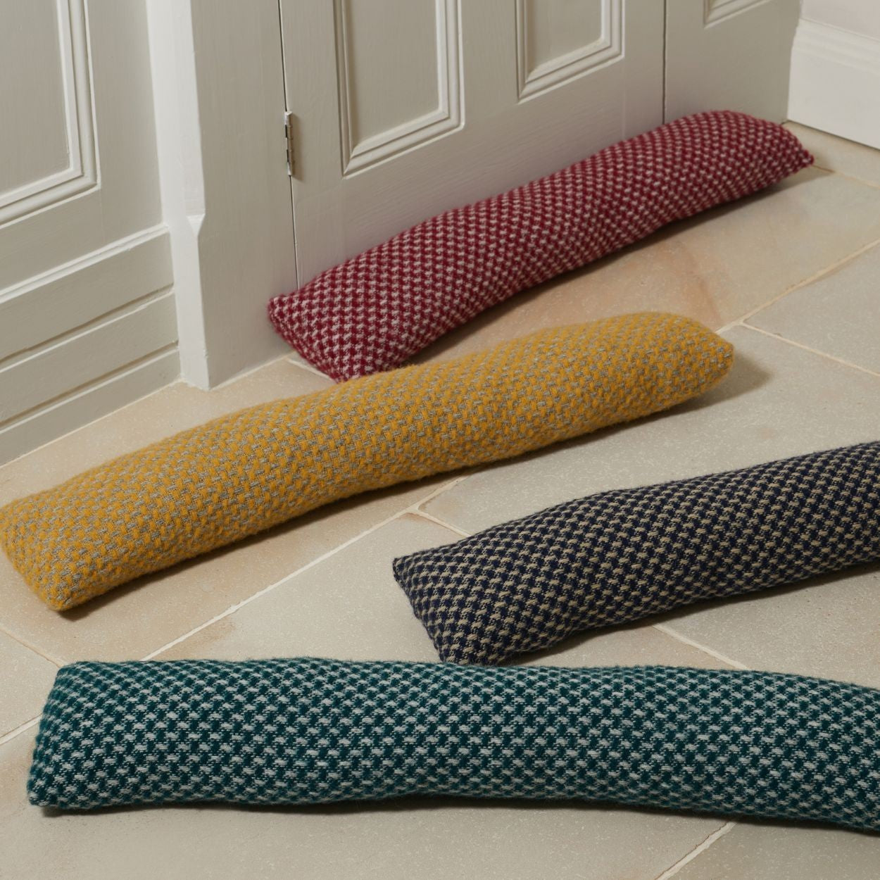 Draught Excluder - Twill Silver & Navy