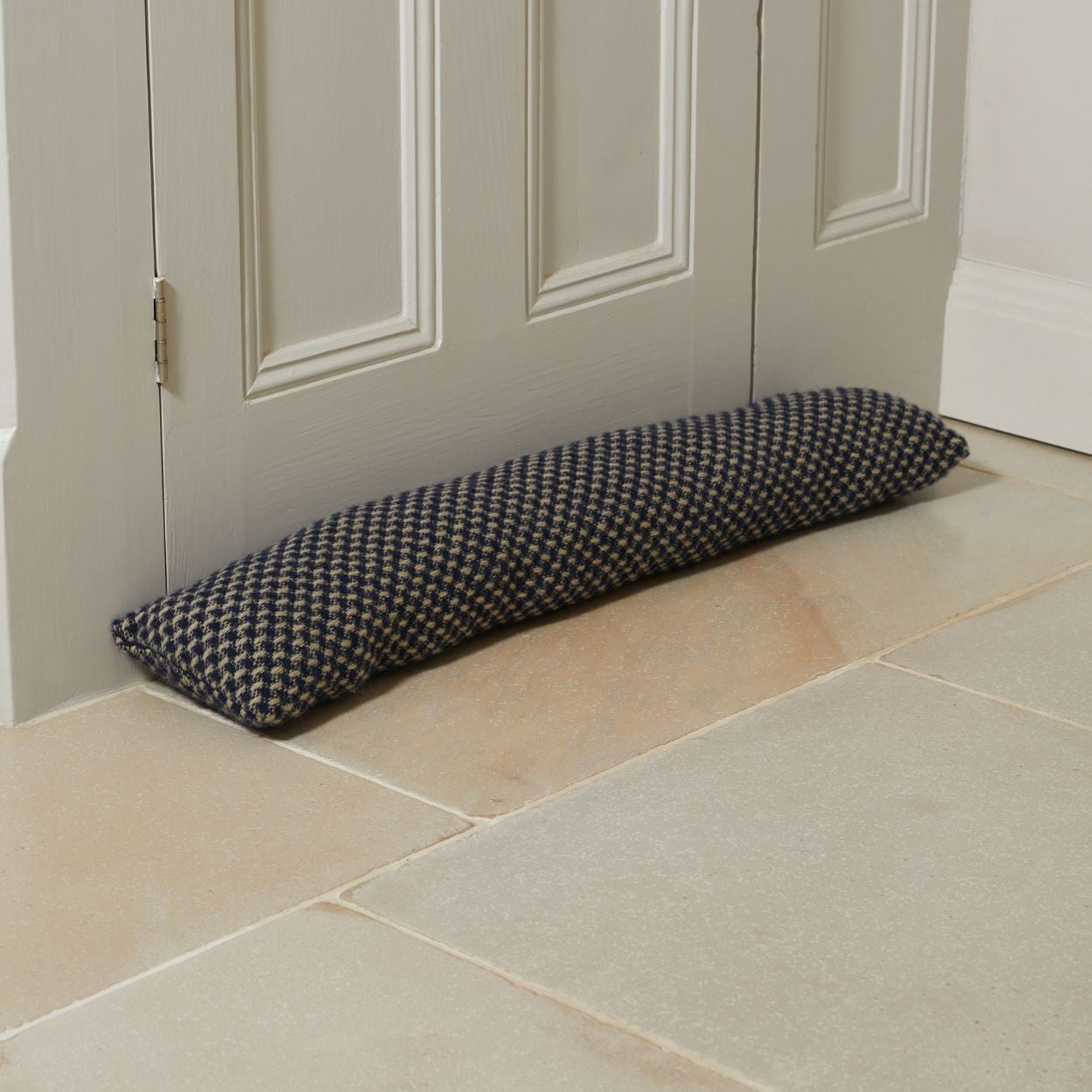 Draught Excluder - Twill Silver & Navy