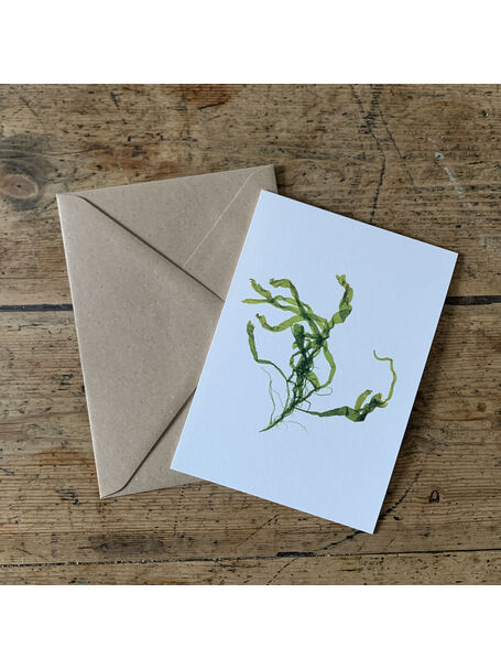 Hand pressed Gut Weed card - THE BRISTOL ARTISAN